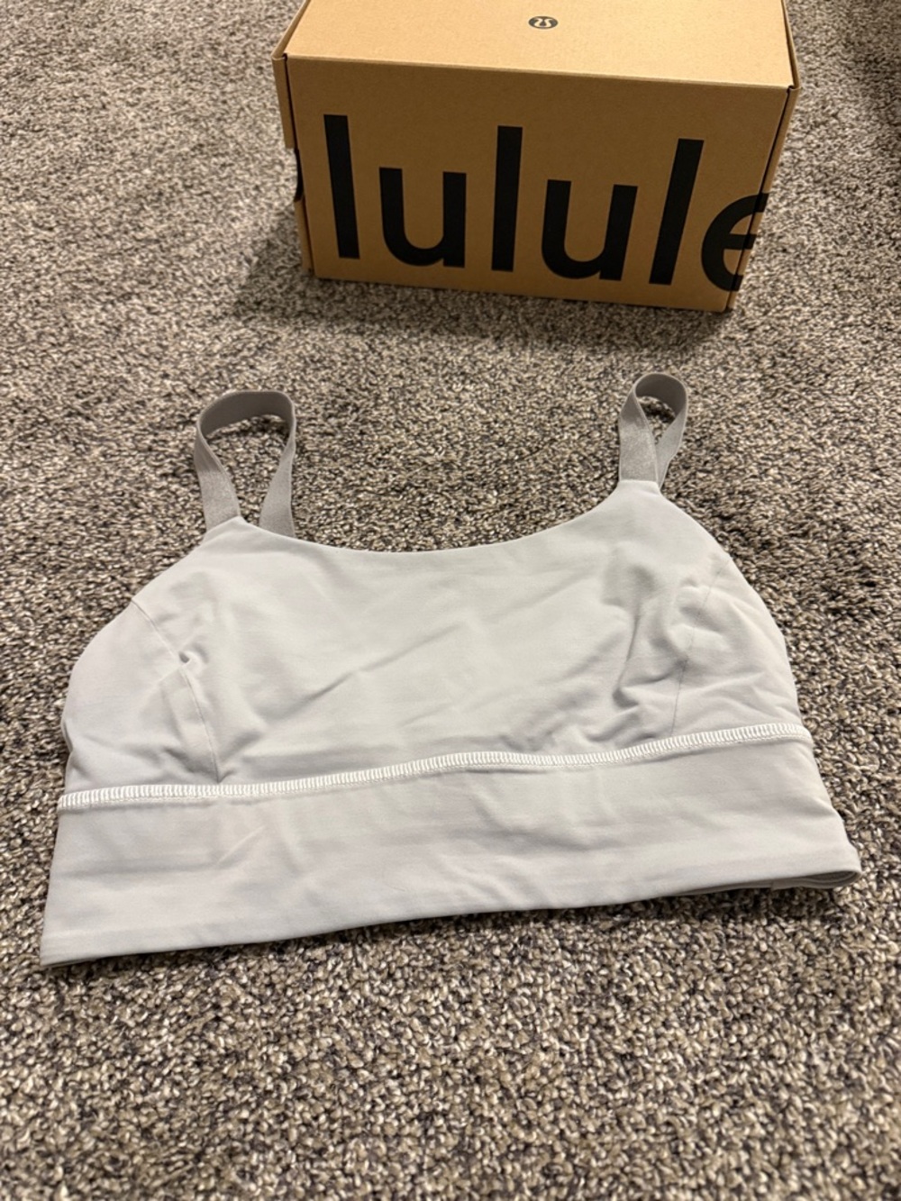 lululemon athletica Light Gray Sports Bralette